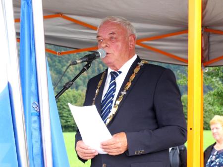 Slavnostni nagovor je imel Franc Cebulj župan Obcine Cerklje na Gorenjskem